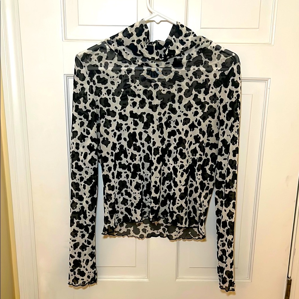 Altar'd State Black and White Patterned Top